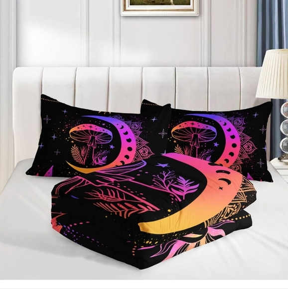 Toadstool Moon Phase Comforter Set NWT - Picture 3 of 4